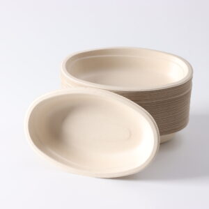 Sugarcane oval plate